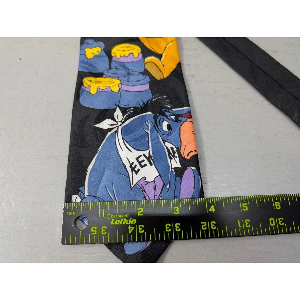 2pc Disney Pooh Vintage Winnie the Pooh Eeyore Tigger Men's Necktie 90s Cartoon